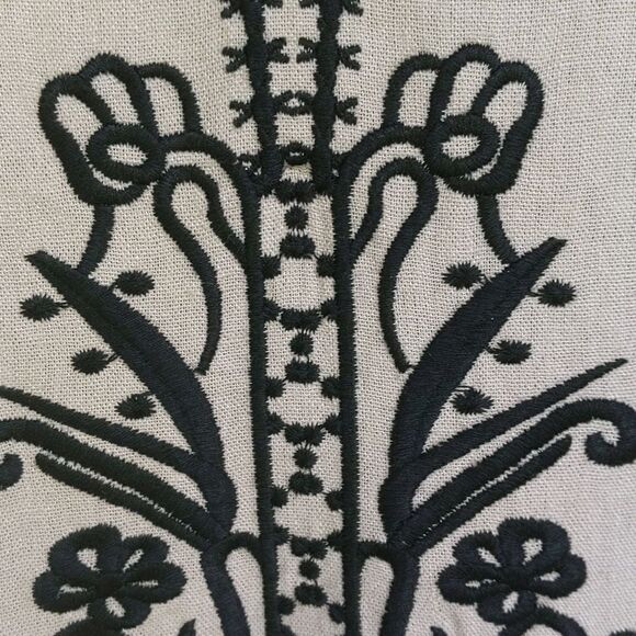 Sigrid Olsen Linen Embroidered Maxi Dress Resortwear Coastal Cruise Vacation - Picture 6 of 12